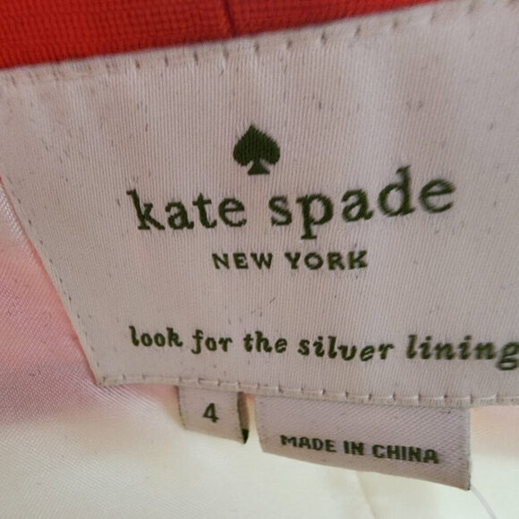 Kate Spade Orange Color Block Fit & Flare Dress Size 4 - Picture 9 of 10